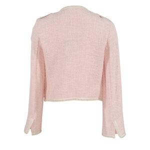 171-707-01 Pink Knit Short Jacket