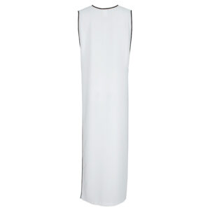 GA21060-01 Long Sleeveless White Jacket