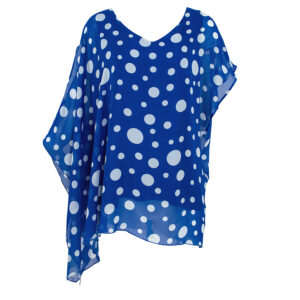 K21-300-00 Blue Polka-Dot Tunic Shirt