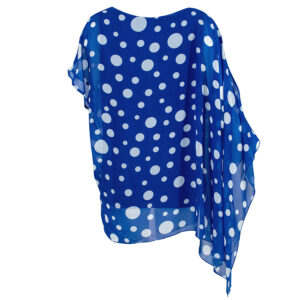 K21-300-01 Blue Polka-Dot Tunic Shirt