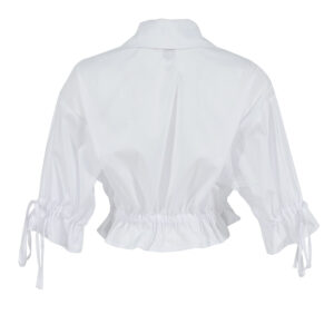 PS21432-01 Short Ruffled White Shirt