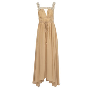 2106009_BEJ-00 Beige Grecian Chiffon Maxi Dress