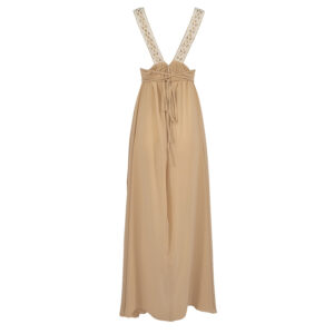 2106009_BEJ-01 Beige Grecian Chiffon Maxi Dress