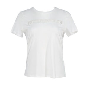 MA18411E2-00 White T-Shirt With Logo Print