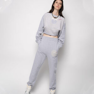 1G16VYY7JQI42-mdl & 1G16W2Y7JQI42-mdl Acciano 1 Grey Track Pants & Ada Cropped Grey Sweatshirt