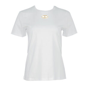 MA26N16E2_270-00 White T-Shirt With Gold Porthole