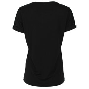 078.10.01.133_BLK-01 Μαύρο T-Shirt Με Κουμπιά Στα Μανίκια FOREL