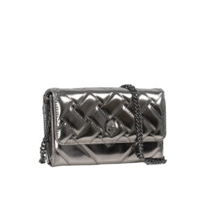 0648364109-02 Kensington Chain Wallet Ασημί Τσαντάκι KURT GEIGER