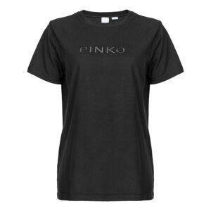 101752A227_Z99-00 Start Μαύρο T-Shirt Με Logo PINKO