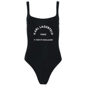 240W2274_999-00 K/Beachwear Μαύρο Ολόσωμο Μαγιο Με RSG Logo KARL LAGERFELD