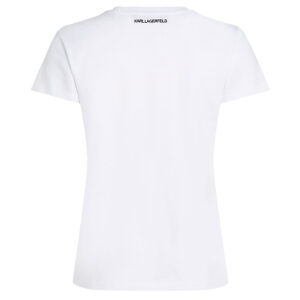 245W1706_100-01 Άσπρο T-Shirt Με Logo KARL LAGERFELD