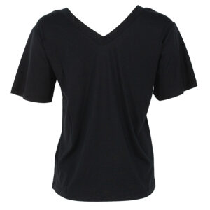 245W1709_999-01 Μαύρο T-Shirt Με V Και Logo KARL LAGERFELD