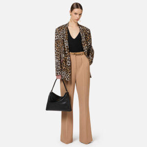 GI12047E2_B85-mdl1 Φαρδύ Ίσιο Σακάκι Animal Print ELISABETTA FRANCHI