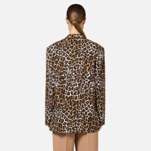 GI12047E2_B85-mdl3 Φαρδύ Ίσιο Σακάκι Animal Print ELISABETTA FRANCHI