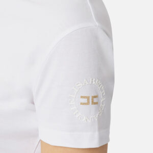 MA00546E2_270-mdl2 Άσπρο T-Shirt Με Logo Στο Μανίκι ELISABETTA FRANCHI