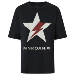 101704A292_ZNZ-00 Scanner Μαύρο T-Shirt Με Στάμπα PINKO