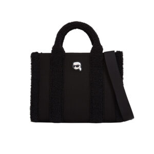 246W3881_999-00 K/Ikonik 2.0 Shear Shopper Μαύρη Τσάντα KARL LAGERFELD