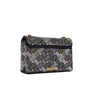 3584405609-01 Fabric Mini Kensington Μαύρη Τσάντα Με Τρουκς KURT GEIGER