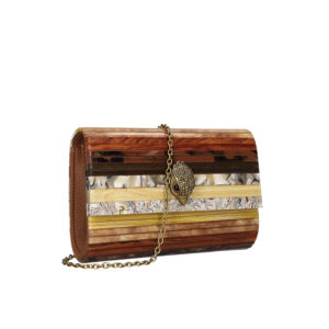 0512739999-03 Party Eagle Clutch Καφέ Τσαντάκι KURT GEIGER