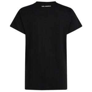 245W1714_999-01 Μαύρο Basic T-Shirt Με Logo KARL LAGERFELD