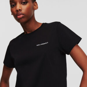 245W1714_999-mdl2 Μαύρο Basic T-Shirt Με Logo KARL LAGERFELD