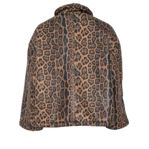 130024_BRW-01 Καφέ Animal Print Μπουφάν Sheepskin PIROUETTE