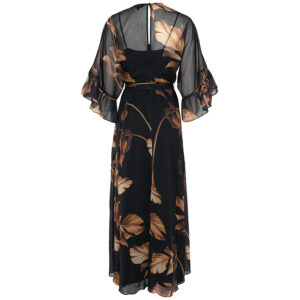 277248_BLK-01 Calama Maxi Μαύρο Φλοράλ Φόρεμα TED BAKER