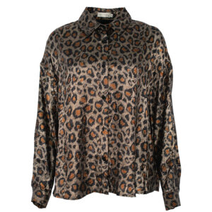 24211128_GLD-00 Χρυσό Πουκάμισο Animal Print see u soon