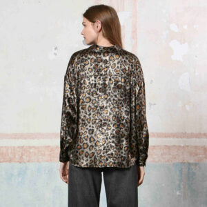 24211128_GLD-mdl3 Χρυσό Πουκάμισο Animal Print see u soon